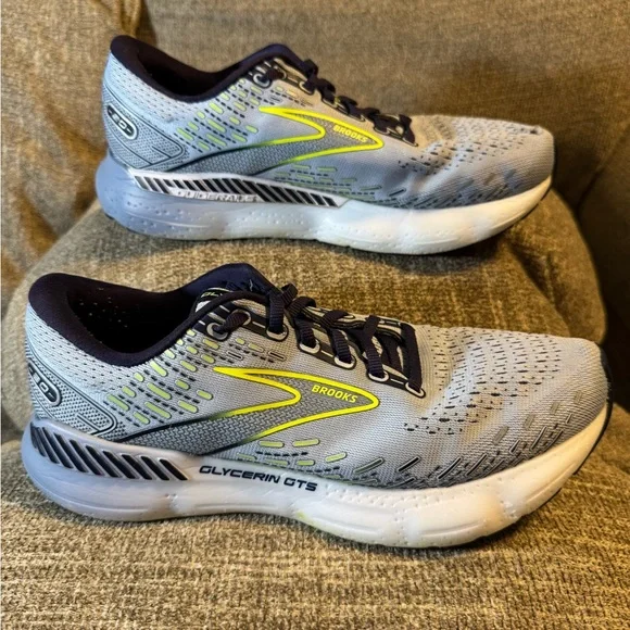 Brooks Glycerin GTS Women’s Shoes in Gray and Yellow Size 9.5 - Picture 1 of 6